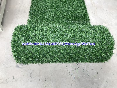 Automatic chain link fence green artificial grass fence making machine to Iraq