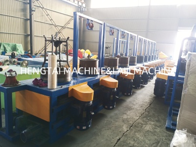 Pulley wire drawing machine